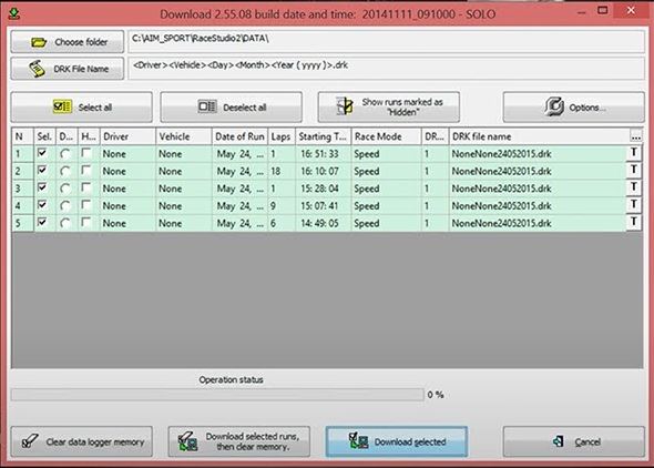 Download Data Window