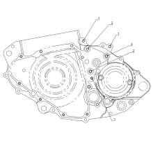 Bolt pump clutch/ starting engine - T500H Spare parts