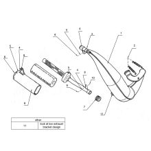 EXHAUST WITH 30mm MUFFLER VERSION- T500H Spare parts