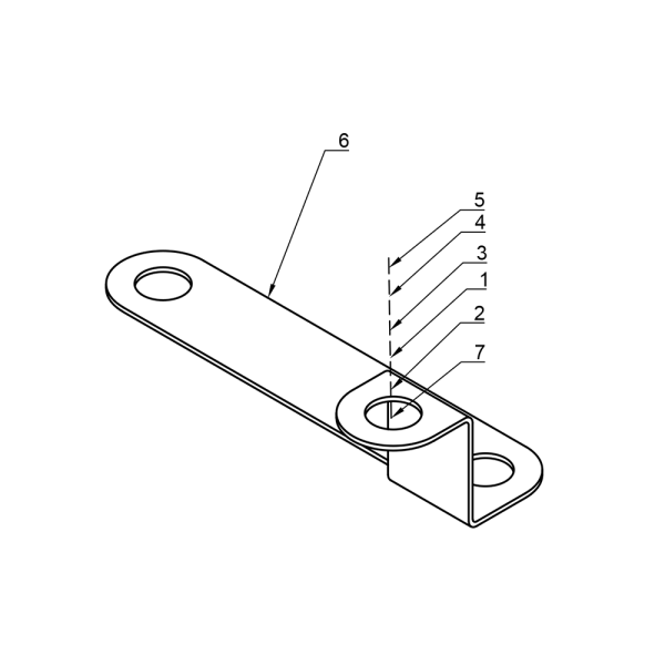 EXHAUST BRACKET LOW - T500H Spare parts